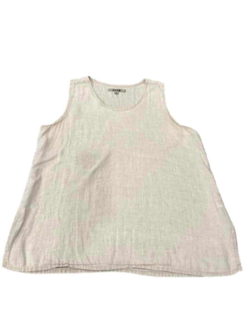 Women’s Natural Linen Scoop Beige Tank Size Medium